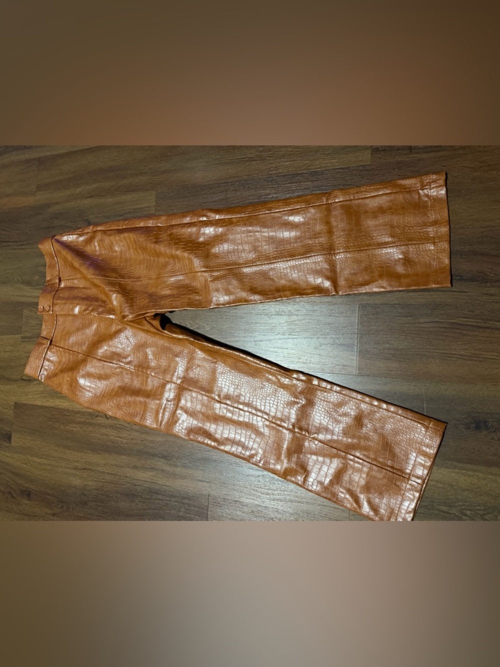 Nwot Bardot Faux Croc
Leather Pants Brown XL $175 revolve spring party - Picture 7 of 14